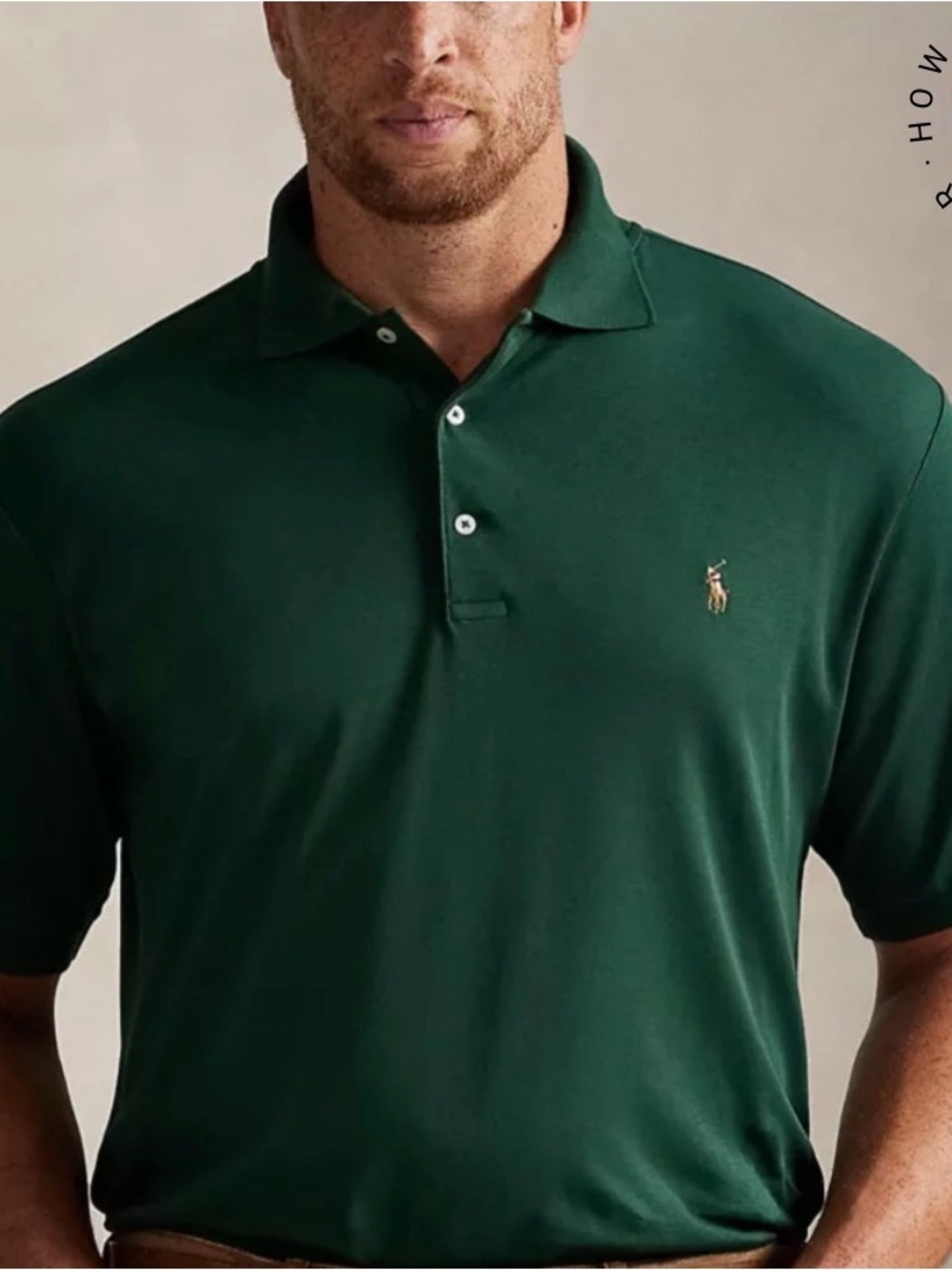 Ralph Lauren Green Short-Sleeve Polo with Embroidered Logo